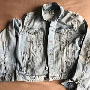 Light was denim jacket